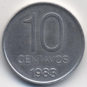 10 сентаво Аргентина 1983