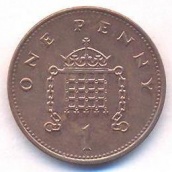 1 пенни Великобритания 1996