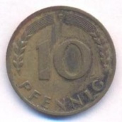 10 пфеннигов Германия (ФРГ) 1950