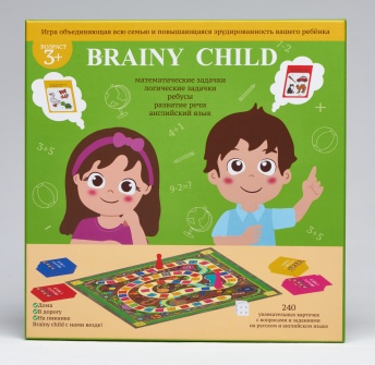Настольная игра для детей, объединяющая всю семью. Brainy Child - Умный ребёнок 